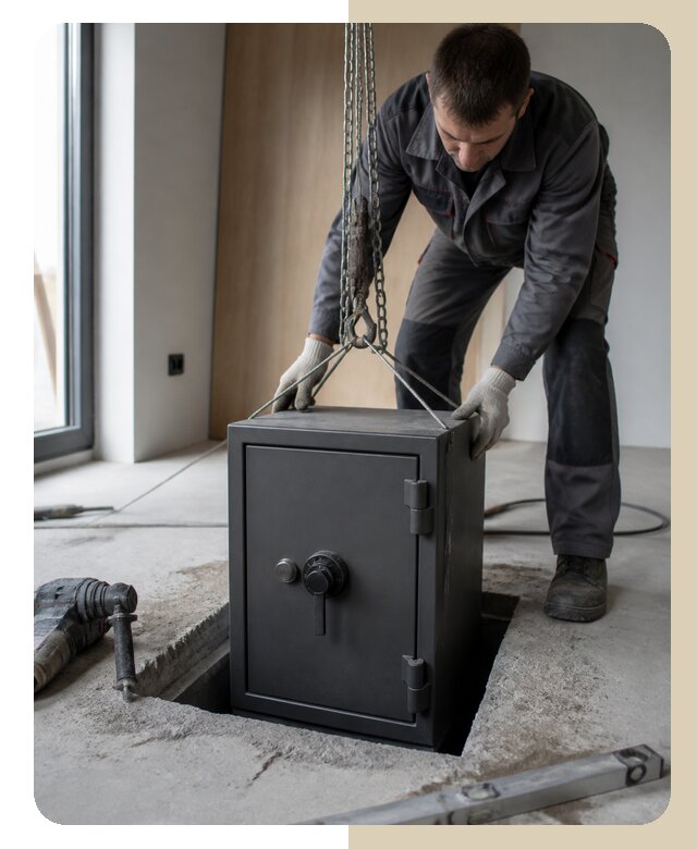 Монтаж сейфа в пол в Нижнекамске по цене от 5576 р. | ДвериЛегко-Нжм
