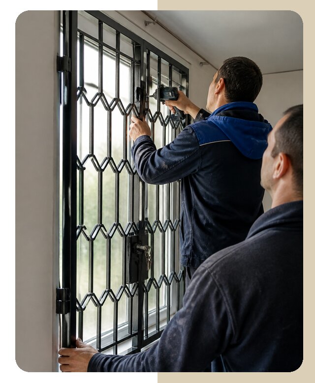 Установка распашных решеток в Нижнекамске цена от 6590 р. | ДвериЛегко-Нжм